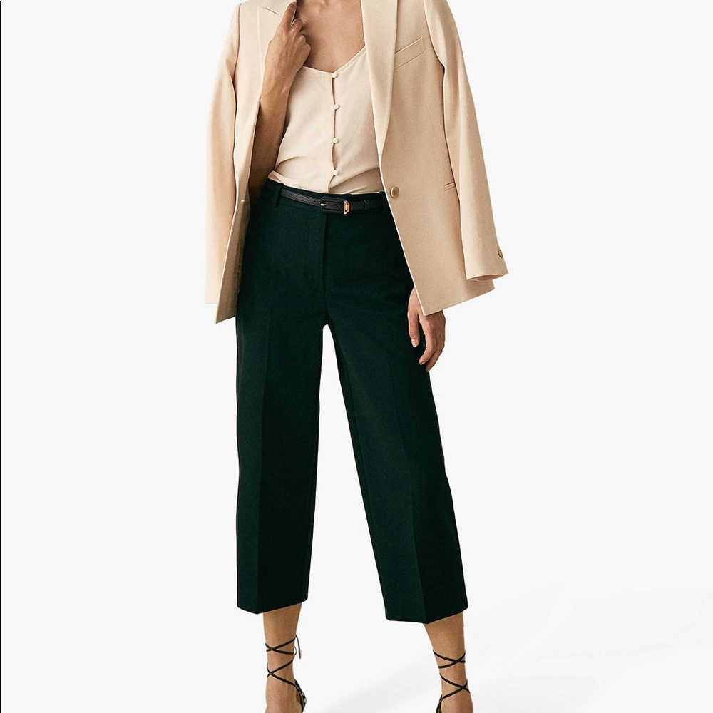 NWT Reiss Faith Crop Trouser in Dark Green (6)